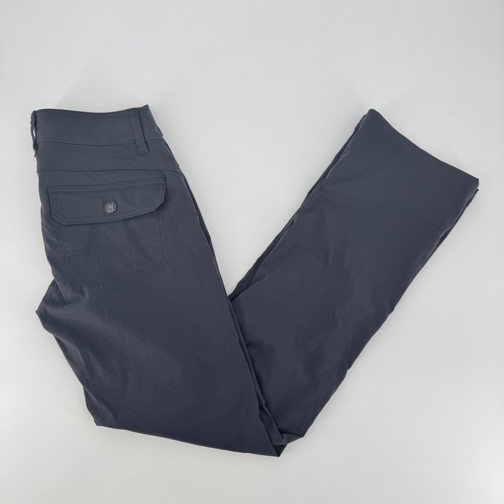 Prana Halle Pants Womens 2 Regular Charcoal Gray Hiking Outdoor Straight Leg